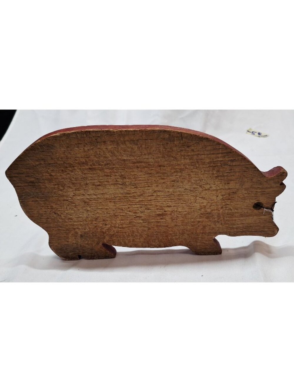 Rustic Handcrafted Wooden Pig-Shaped Cutting Board Or Decor Accent - Distressed